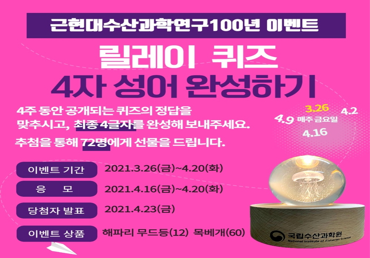 이벤트(릴레이 퀴즈 4자 성어 완성하기)